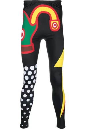 WALTER VAN BEIRENDONCK Graphic-print tapered-leg leggings