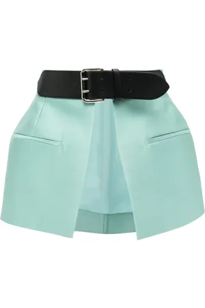DICE KAYEK High-waisted peplum belt skirt
