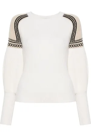 Max Mara Ribbed-knit panelled jumper