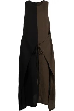 UMA WANG Colour-block sleeveless midi dress