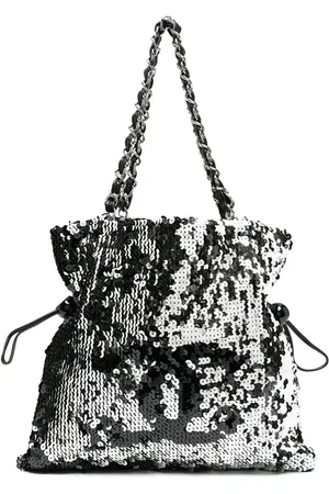 CHANEL 2008 CC-logo sequin tote bag