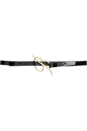 BLUMARINE Gold-toned letter logo belt