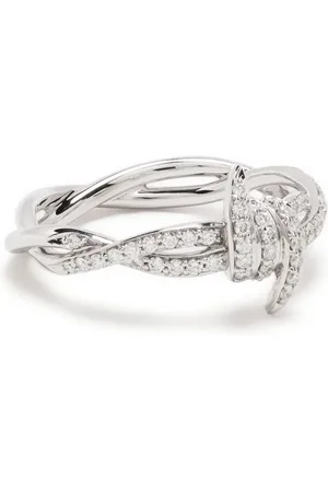 STEPHEN WEBSTER 18kt white gold Thorn Forget Me Knot diamond ring