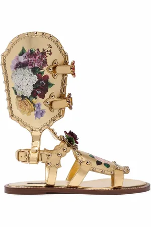 Dolce & Gabbana Floral-motif gladiator sandals