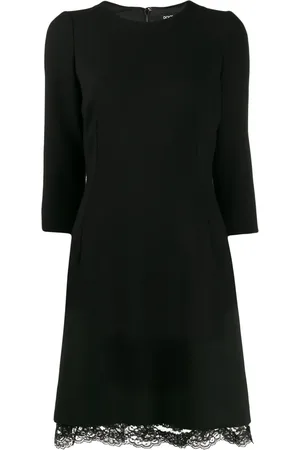 Dolce & Gabbana Lace-trim wool minidress