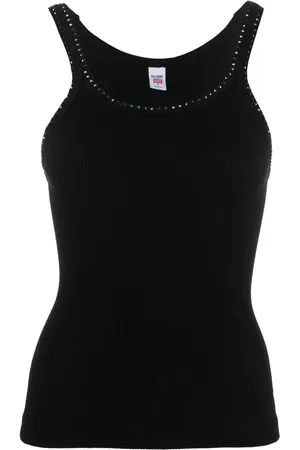RE/DONE Ribbed-knit cotton tank top
