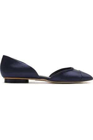 Sarah Chofakian Satin leather ballerina shoes