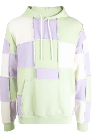 MARCELO BURLON Patchwork cotton hoodie