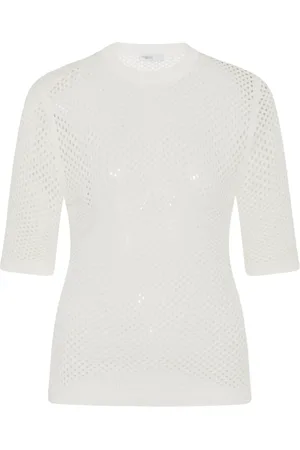 ROSETTA GETTY Ribbed-knit flared midi skirt
