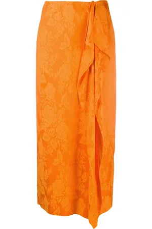 The Attico Gia floral jacquard skirt