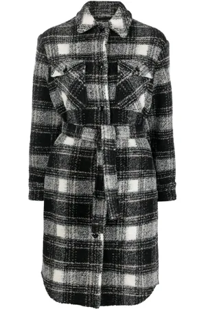 Woolrich Checked wool-blend shirt coat
