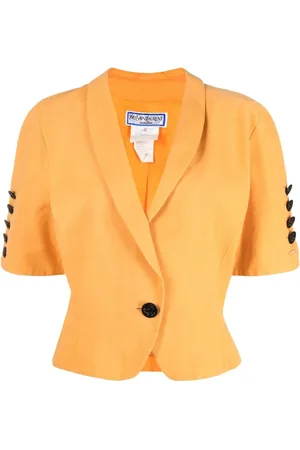 Saint Laurent 1980s single-breasted short-sleeved jacket