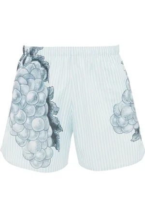 J.W.Anderson Graphic-print striped swim shorts
