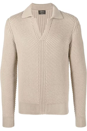 BRIONI V-neck ribbed-knit jumper