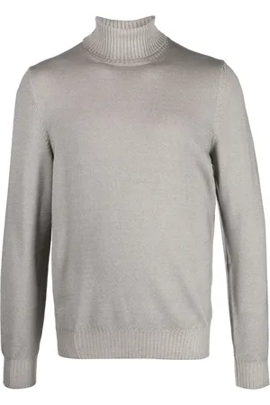 BARBA Ribbed-trim roll-neck jumper