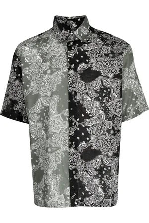 YOSHIO KUBO Paisley-print short-sleeve shirt