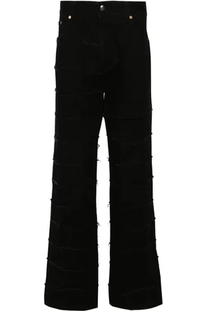 Andersson Bell New Patchwork mid-rise wide-leg jeans