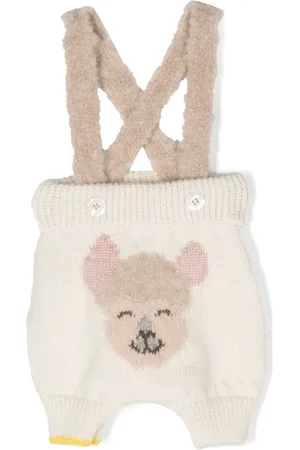 Gensami Alpachino patterned intarsia-knit dungarees