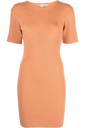 Stella McCartney Rib-detail bodycon dress