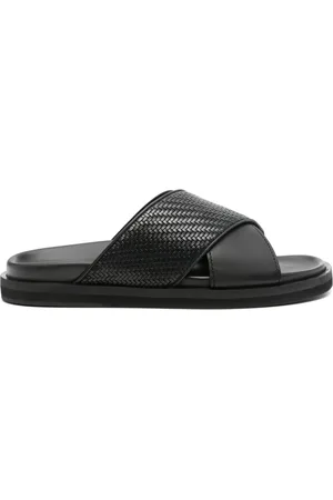 Ermenegildo Zegna Interwoven leather slides