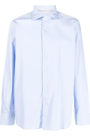 Tintoria Mattei Spread-collar long-sleeve shirt