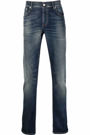 Alexander McQueen Embroidered 3D logo jeans