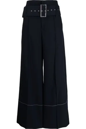 Céline Belted wide-legged trousers