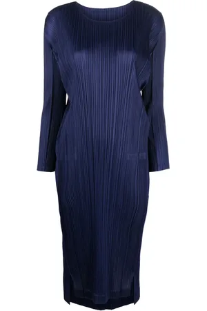PLEATS PLEASE ISSEY MIYAKE Pleated long-sleeve midi dress