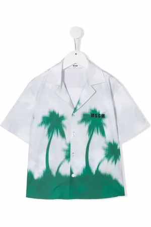 Msgm Logo graphic print shirt