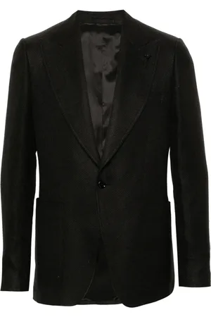 LARDINI Single-breasted linen blazer