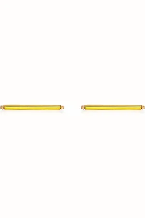 Beatriz Palacios Neon Lemon short earrings