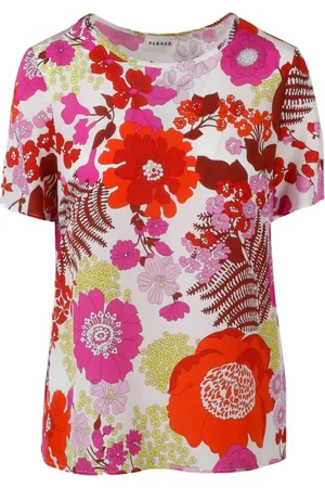 P.A.R.O.S.H. Floral-print silk blouse