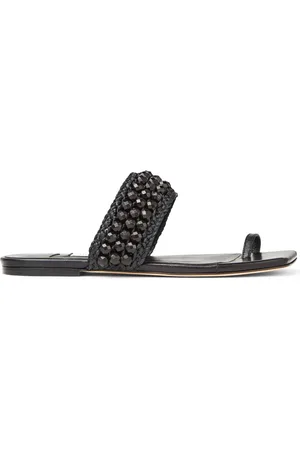 Jimmy Choo Amoure beaded flat sandals