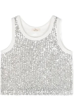 Le pandorine Sequin embellished cropped T-shirt