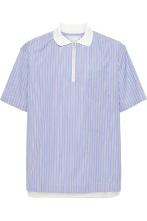 SACAI Striped polo shirt