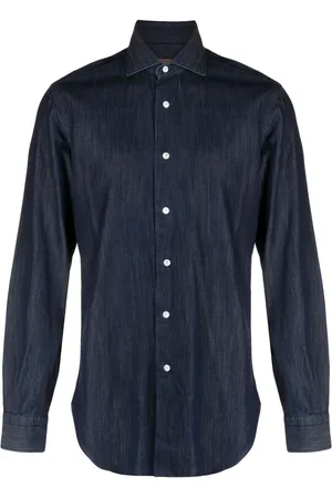 BARBA Long-sleeve denim shirt