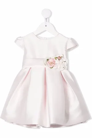 Mimilù Floral-applique flared dess
