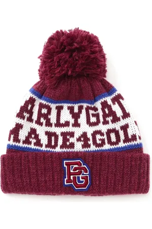 PEARLY GATES Pompom-detail intarsia-knit beanie