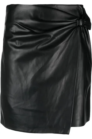 DKNY Mid-rise wrap miniskirt