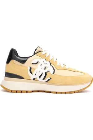 Roberto Cavalli Leather-panelled sneakers