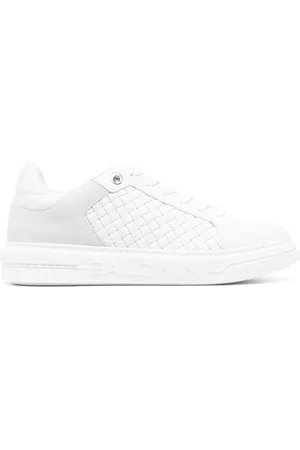 BALDININI Embossed-logo leather sneakers