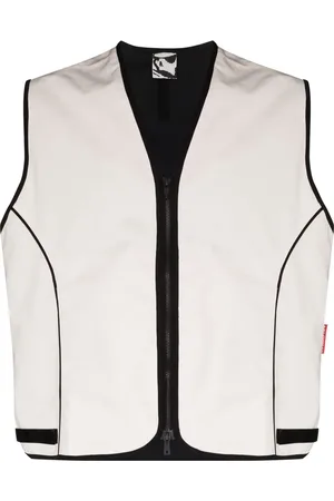 GR10K Zip-fastening sleeveless jacket