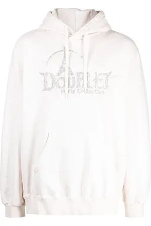 DOUBLET Logo-embellished cotton hoodie