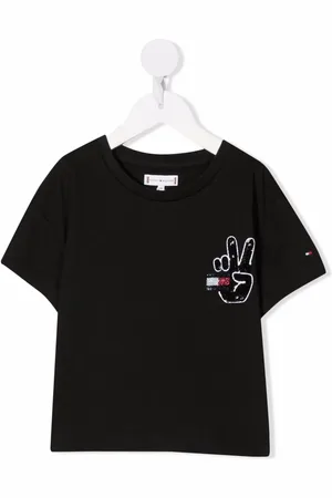 Tommy Hilfiger Flag-embroidered short-sleeve T-shirt