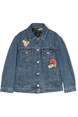 Dolce & Gabbana Floral-embroidered denim jacket