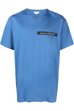 Alexander McQueen Short-sleeved logo-patch T-shirt
