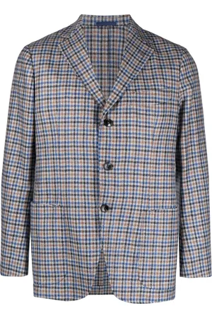 Sartorio Napoli Plaid-check single-breasted blazer
