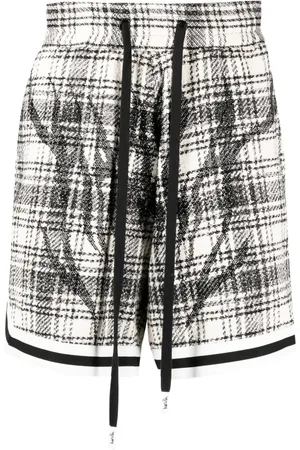 HACULLA Plaid-pattern tweed shorts
