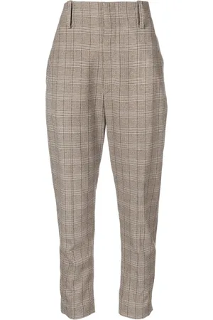 Isabel Marant Check-print tapered trousers