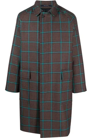 TAGLIATORE Check-print single-breasted coat